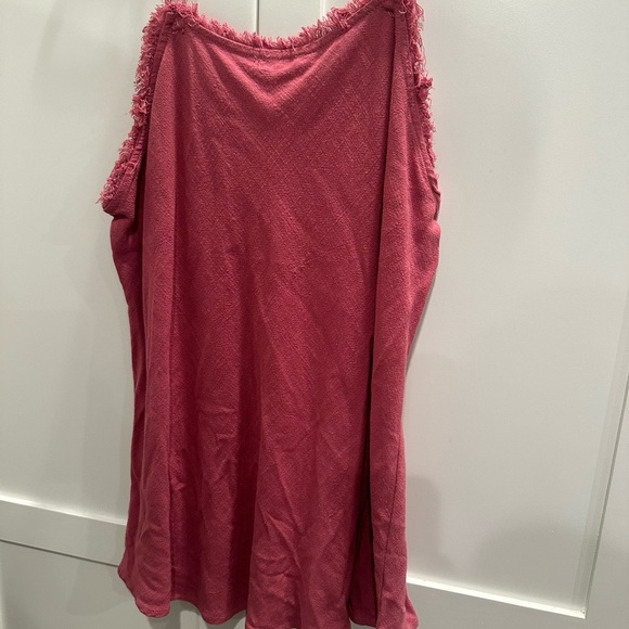 Kori Tank-NWT-Spaghetti Strap-Pink Festival Summer Party Fringe-Size Large - Picture 2 of 5
